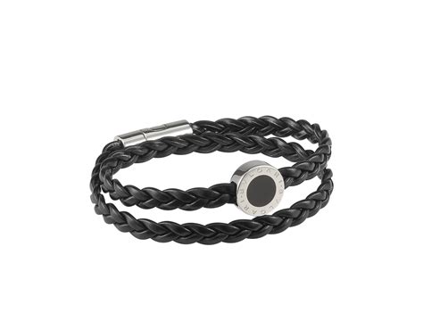 bvlgari man bracelet|bvlgari men's leather bracelet.